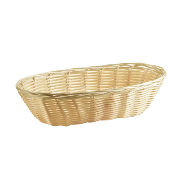 Koszyk na sztućce kremowy poliratan 26x15x7cm
