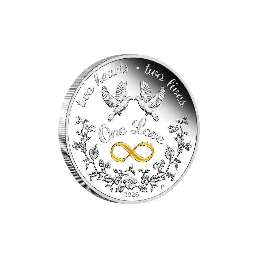 Srebrna moneta ślubna One Love 1 uncja 2026 - wysyłka 24 h! - Mennica Skarbowa