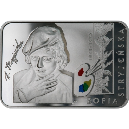 Srebrna moneta Polscy malarze XIX / XX wieku: Zofia Stryjeńska (1891-1976) - wysyłka 24 h! - Mennica Skarbowa