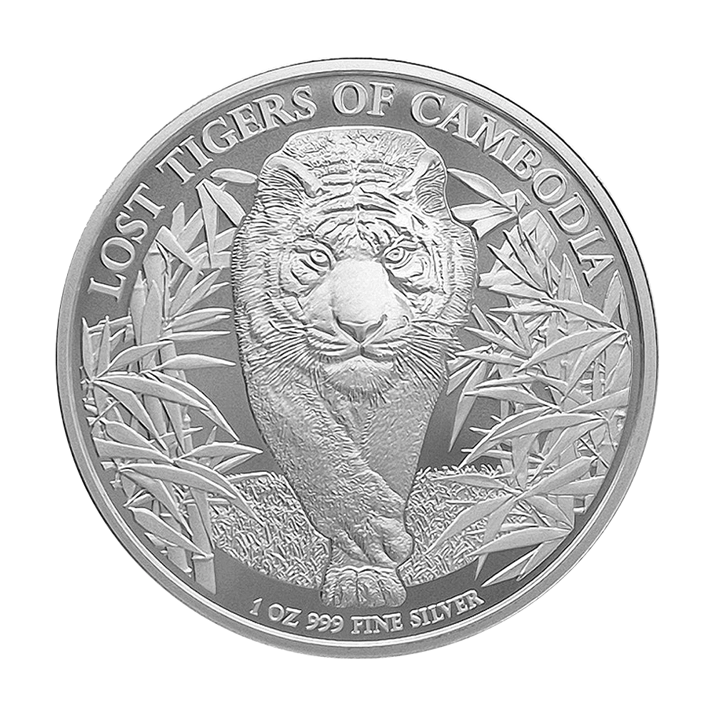 Srebrna moneta Lost Tigers of Cambodia 1 uncja – wysyłka 24 h! - Mennica Skarbowa
