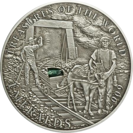 Srebrna moneta Skarby Świata: Szmaragd 2009 - wysyłka 24 h! - Mennica Skarbowa