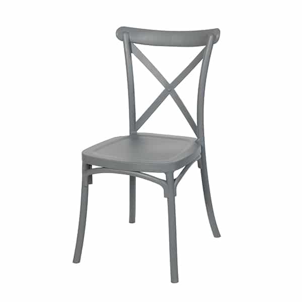 Krzesło rustykalne kuchenne Boho - szare