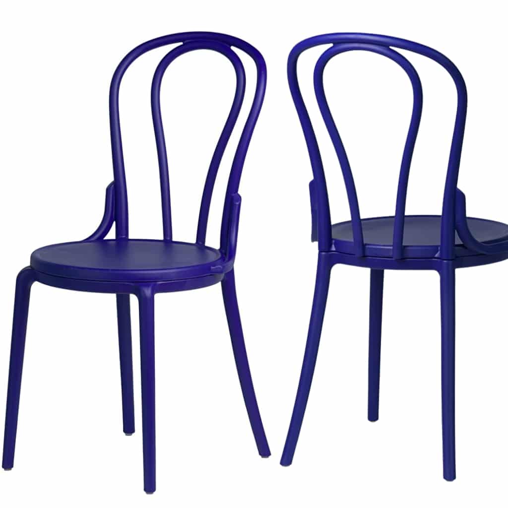 Krzesło kuchenne klasyczne rustykalne Vintage - niebieskie