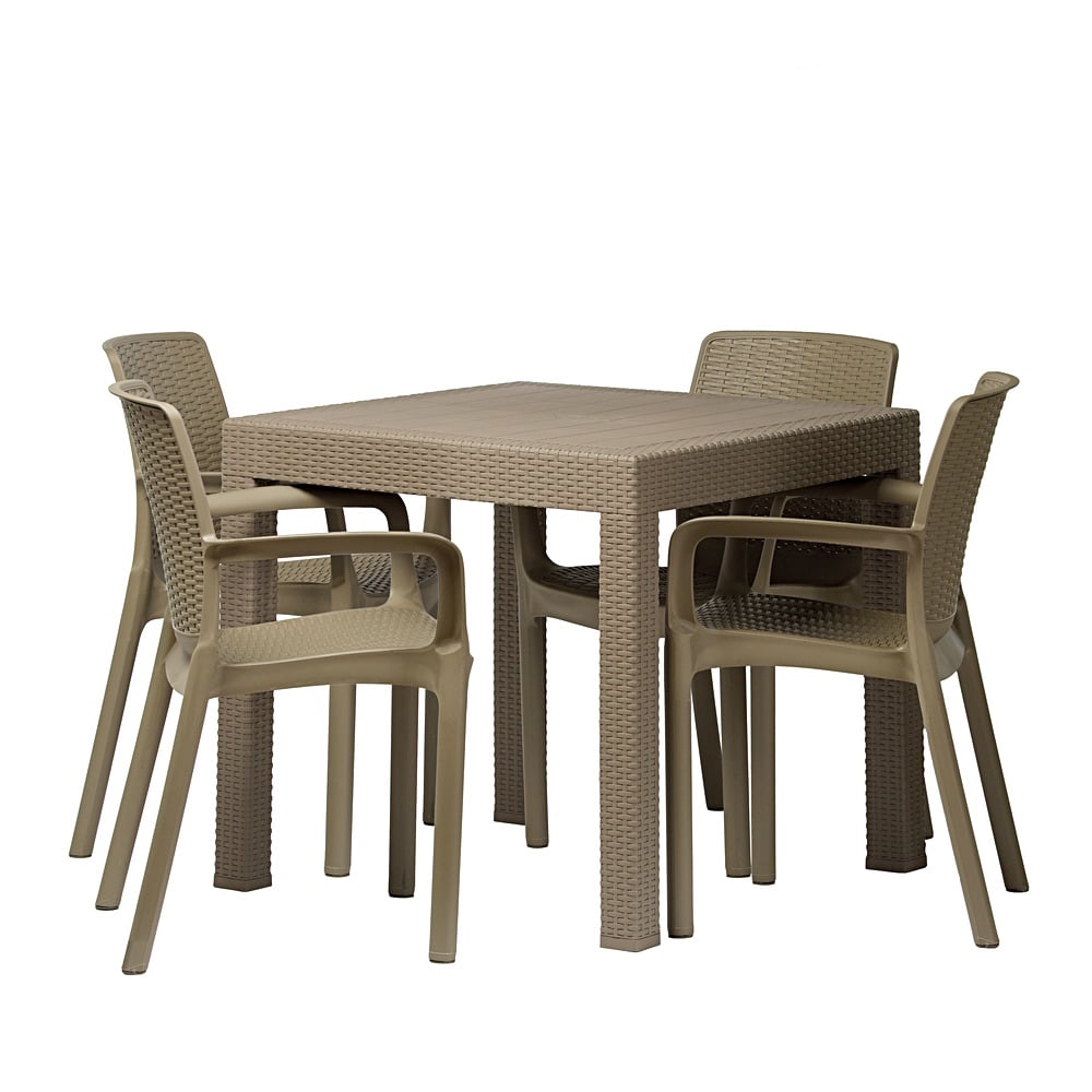 Zestaw mebli ogrodowych Riviera - imitacja rattanu beżowy