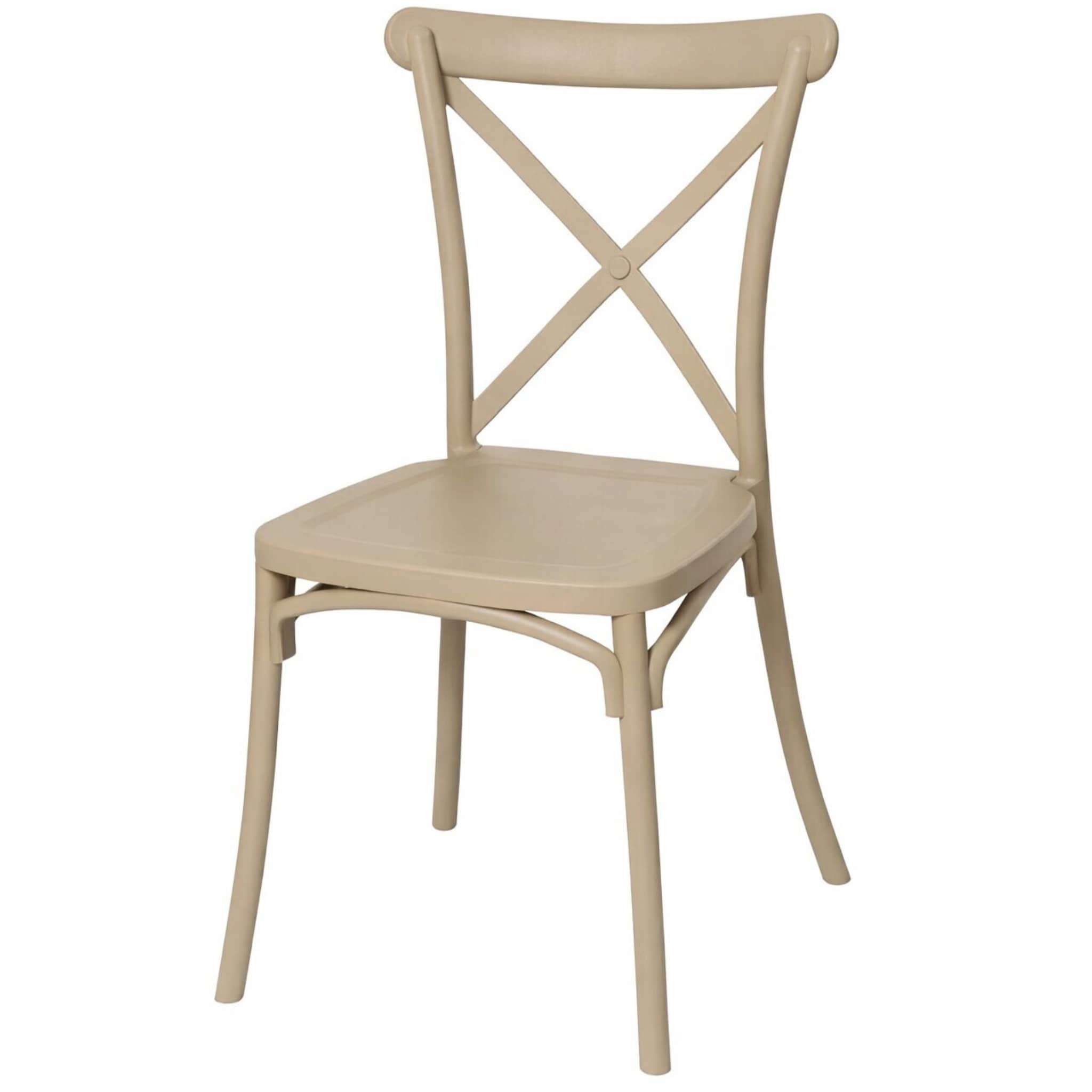 Krzesło rustykalne kuchenne Boho - beżowe