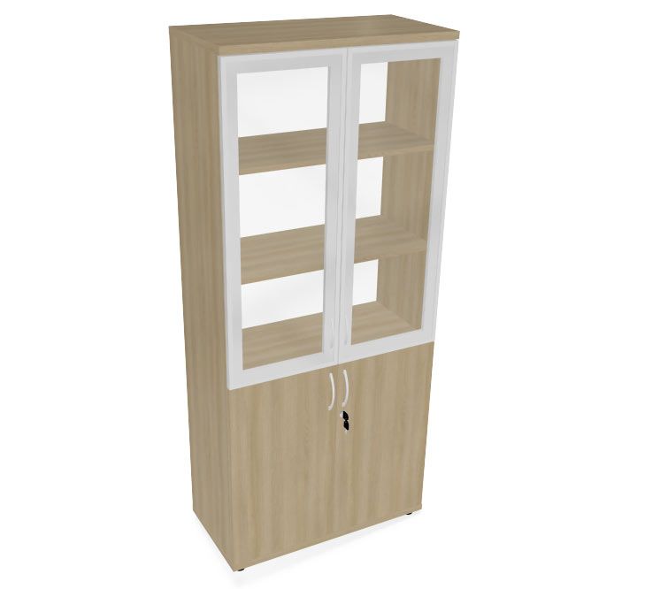 HEBE TS510 regał z witryną 80,2x40x184,1h