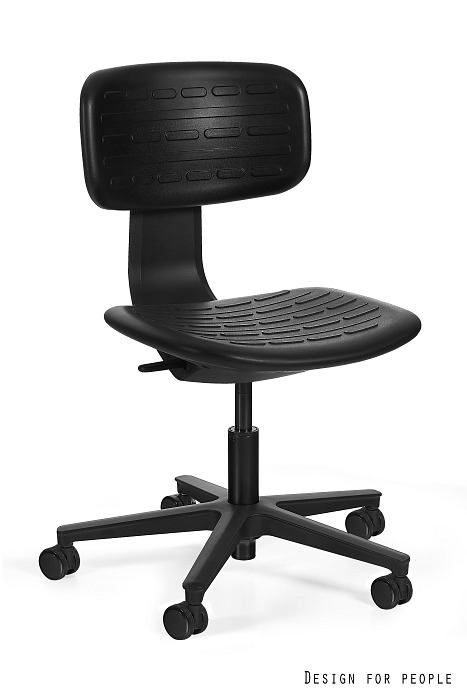 Fotel medyczny, obrotowy ROBIN czarny, poliuretan