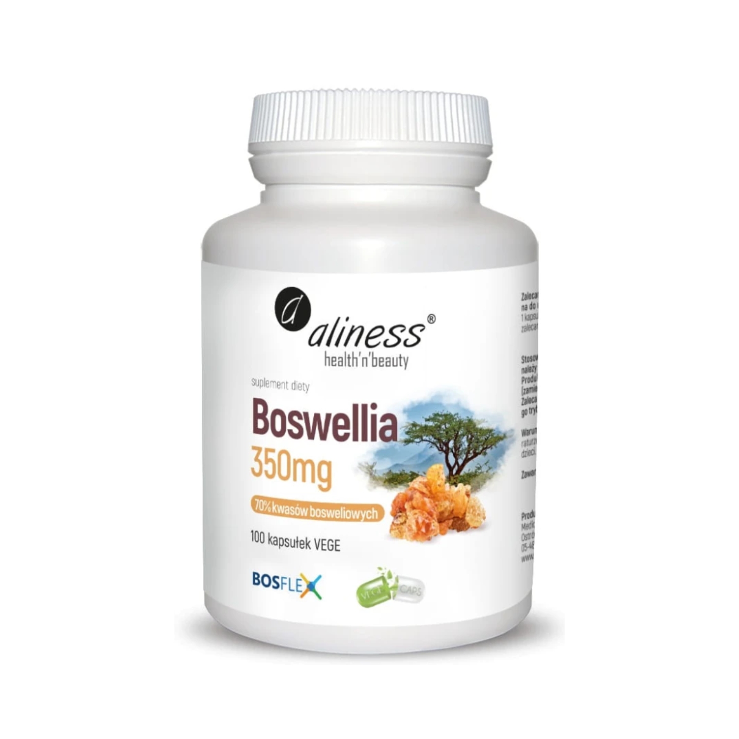 Aliness, boswellia 350 mg, 100 kapsułek