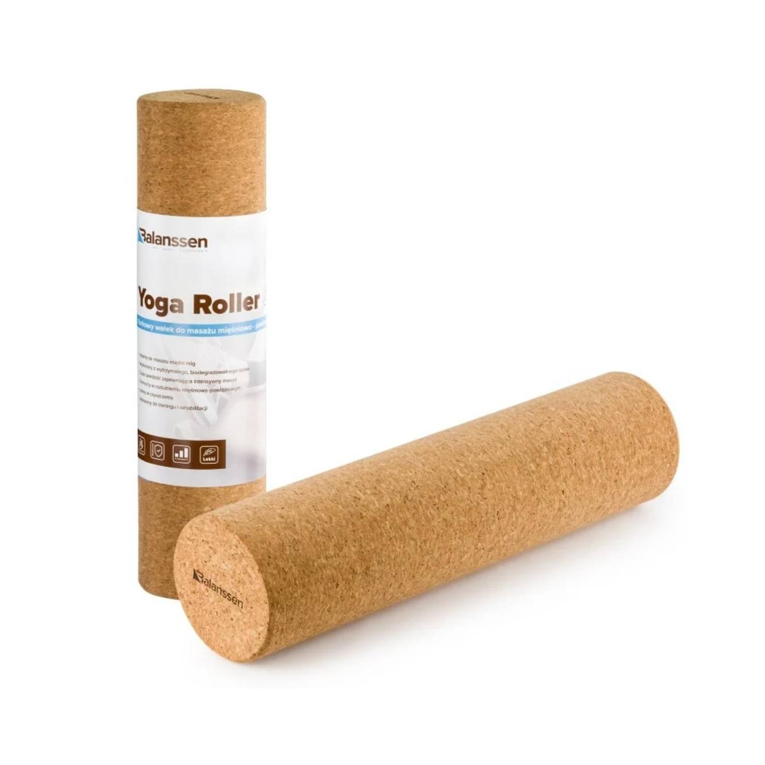 Balanssen wałek korkowy yoga roller cork do masażu, 1 sztuka