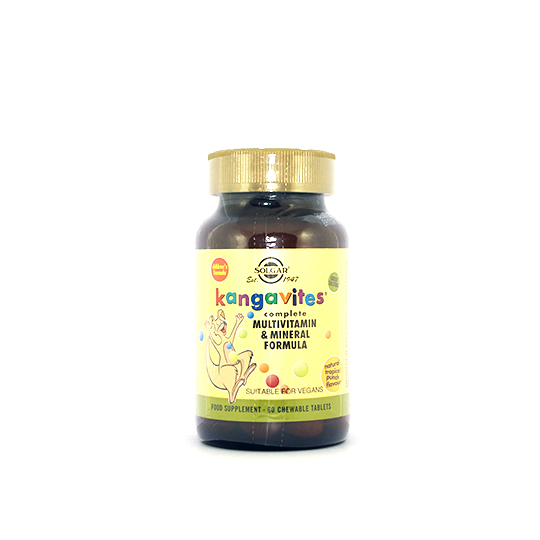 Solgar kangavites, smak owoców tropikalnych, 60 pastylek do ssania