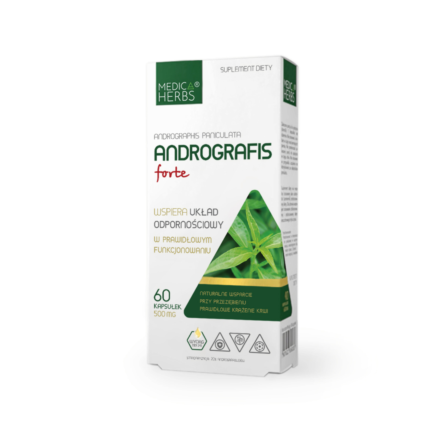 Medica herbs andrografis forte 500 mg, 60 kapsułek