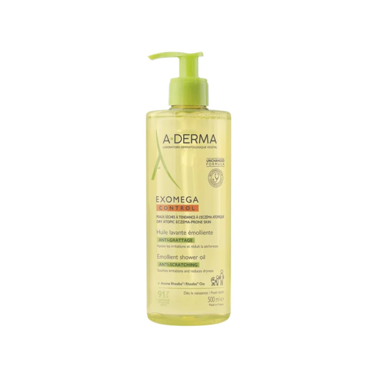 A-derma exomega control - olejek emolient pod prysznic, 500 ml