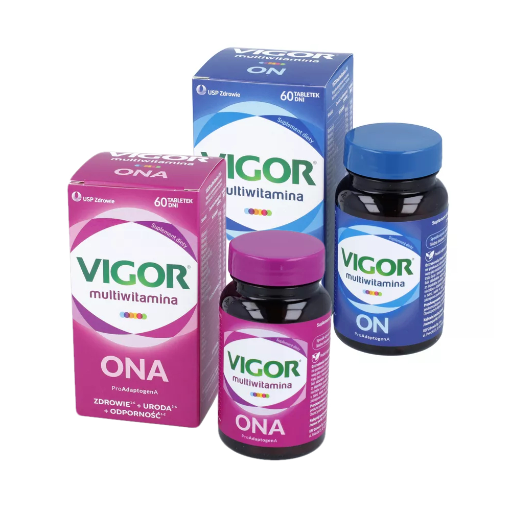 Zestaw: vigor multiwitamina on, 60 tabletek + vigor multiwitamina ona, 60 tabletek