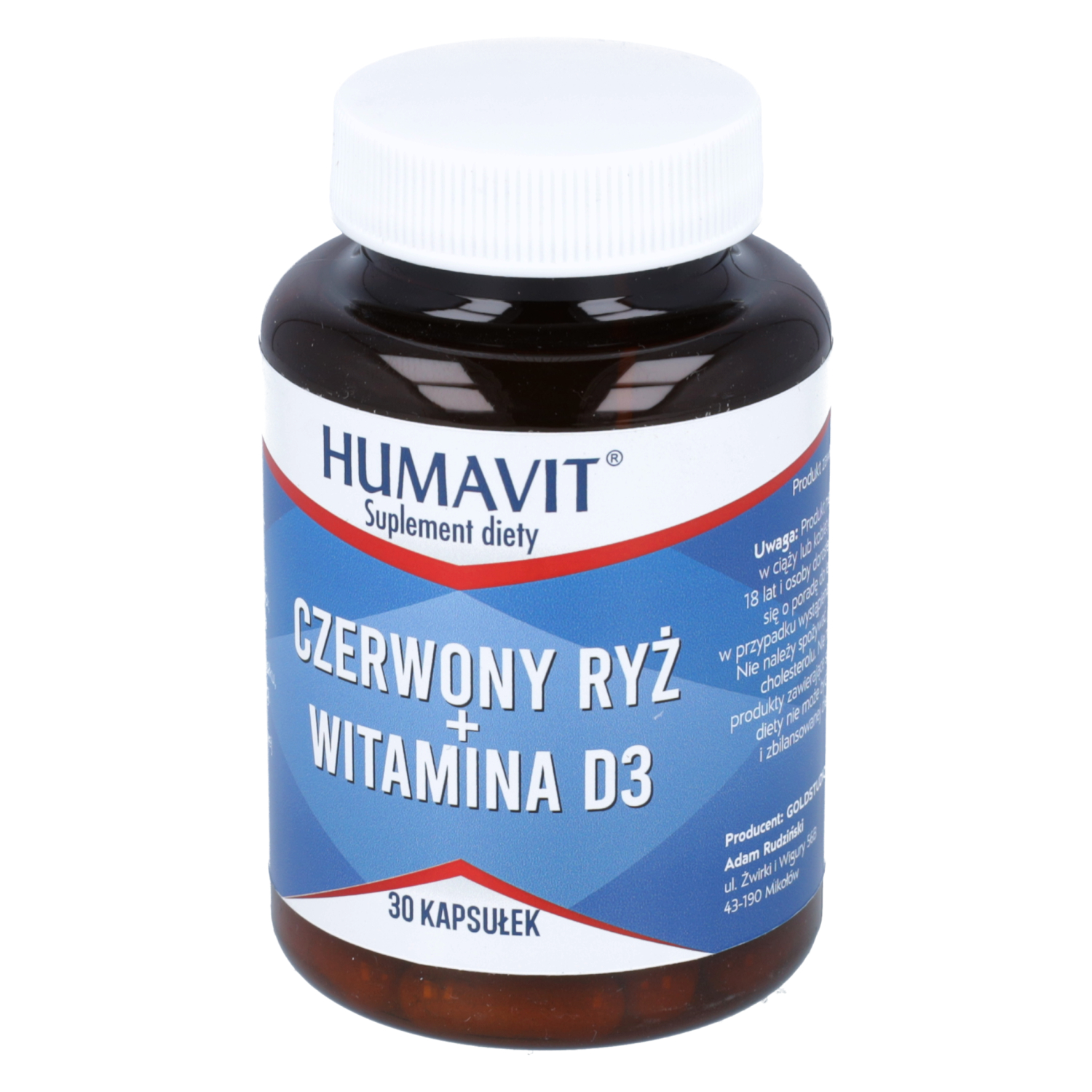 Humavit czerwony ryż, 30 kapsułek