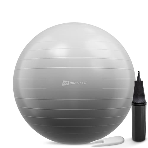 Ballon de gymnastique 65 cm avec pompe - Argenté