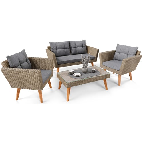 Gartenmöbel-Set RIVA - Grau