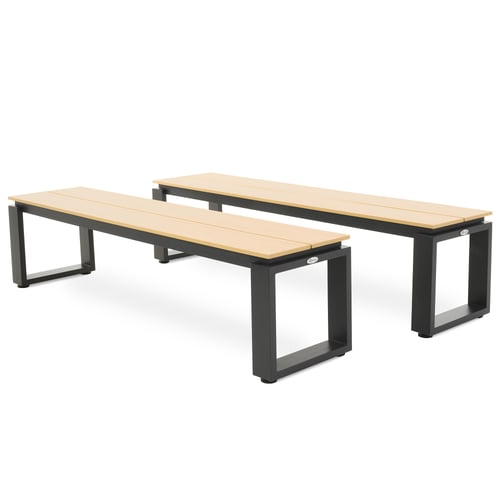 2er Set Gartenbänke 160 cm Pisa - Beige