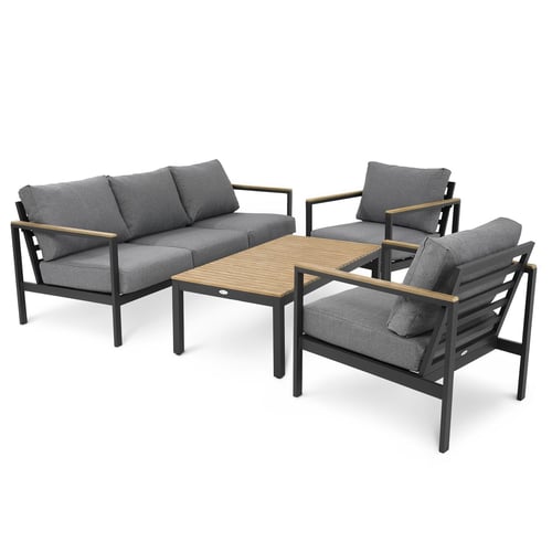 Gartenmöbel-Set TIVOLI - Graphit/Grau