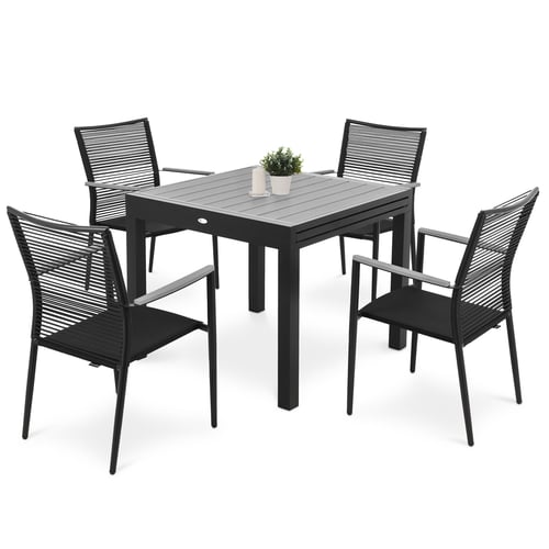 Gartenmöbel-Set PAVIA 4+1 - Grau