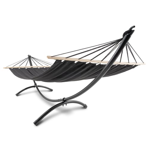 Hängematte inkl. Gestell RIMINI DV-005HWS - Schwarz