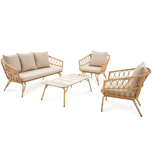 Gartenmöbel-Set TERAMO Beige/Creme