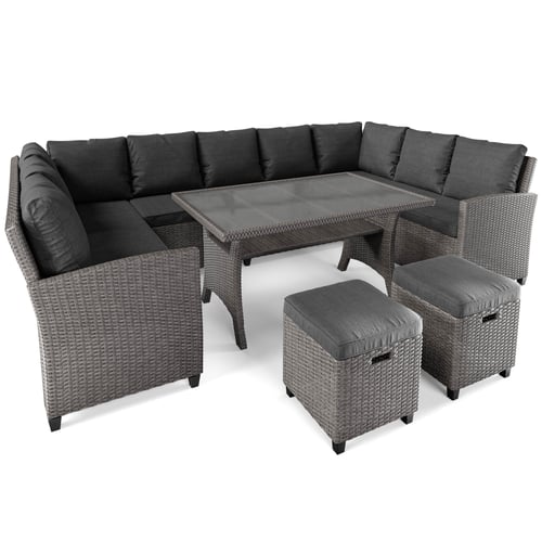 Gartenmöbel-Set LIVORNO - Grau/Grafit