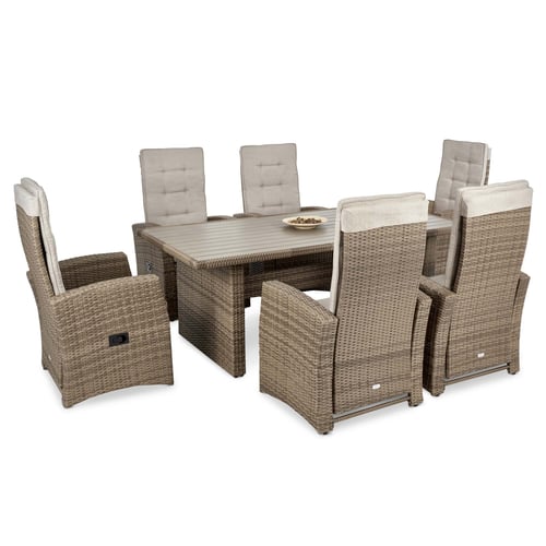 Gartenmöbel-Set Rawena 6+1 - Beige