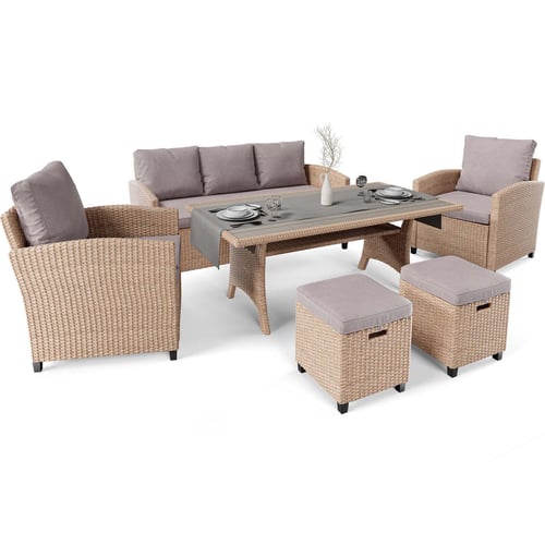 Gartenmöbel-Set GENOVA - Beige/Hellgrau