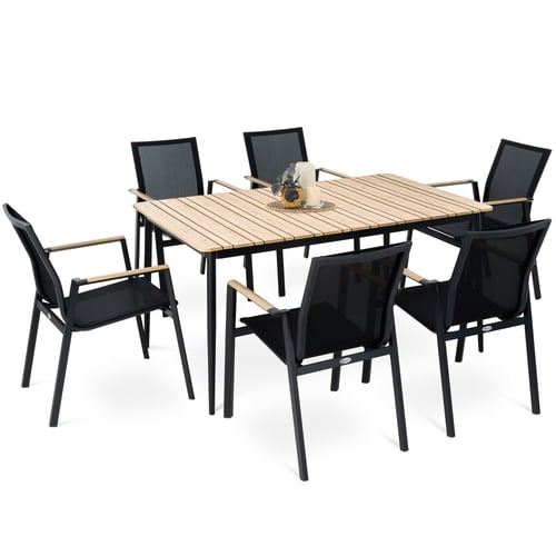 Gartenmöbel-Set BRIVIO 6+1