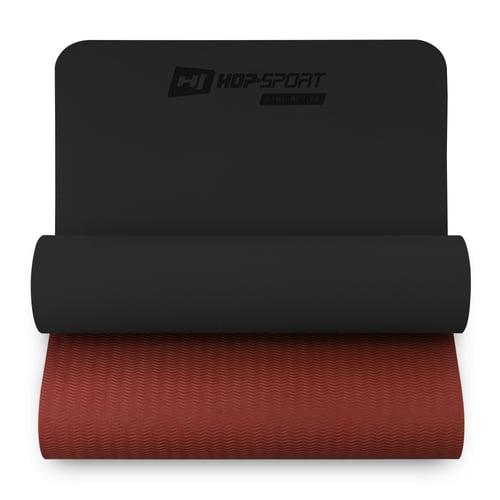 Yogamatte TPE 0,6cm schwarz/rot