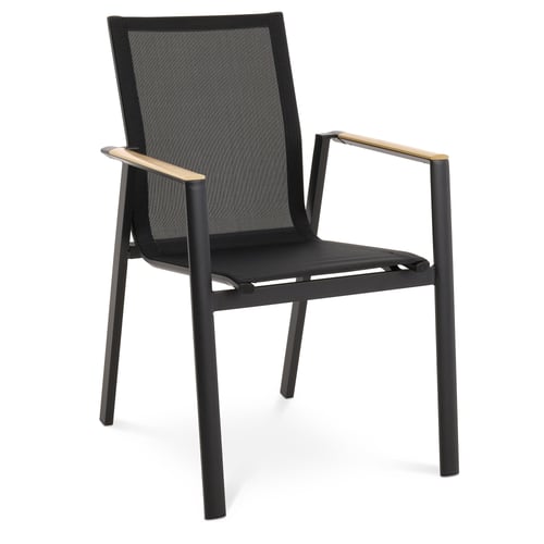 Záhradná stolička Buti - čierna