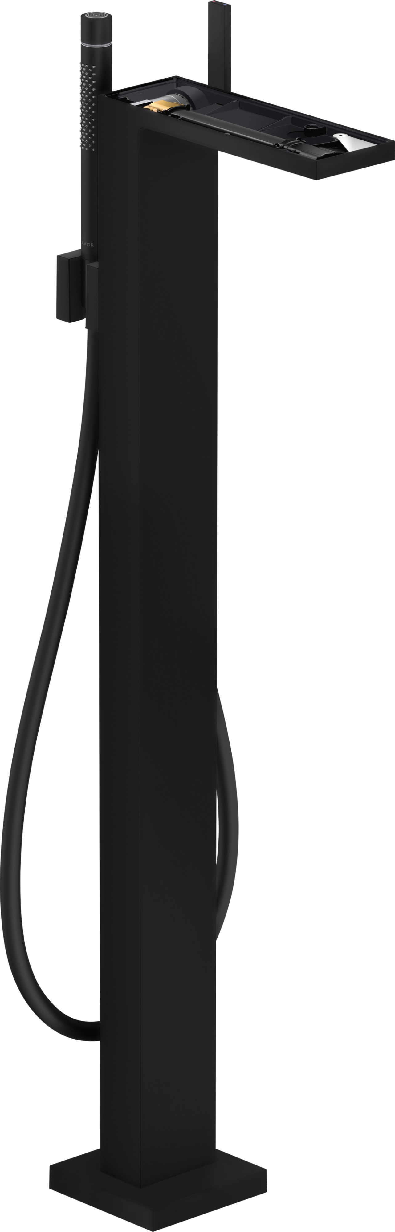 Axor MyEdition bateria wannowo-prysznicowa wolnostojąca czarny mat 47442670