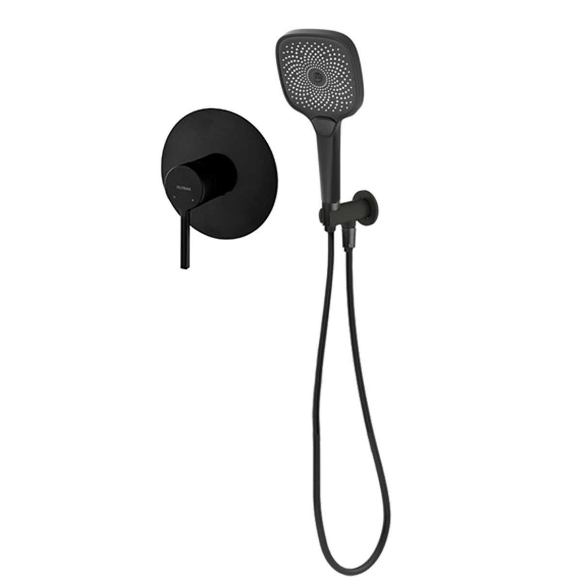 Oltens Rann zestaw bateria prysznicowa podtynkowa ze słuchawką 3-funkcyjną Havis EasyClick (S) czarny mat 36077300 - Wysyłka w 24h