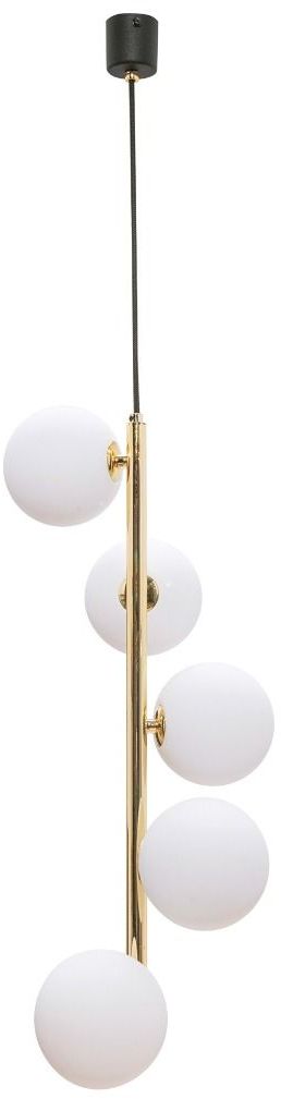 Zuma Line Ali lampa wisząca 5x40 W biała-czarna-złota 5648