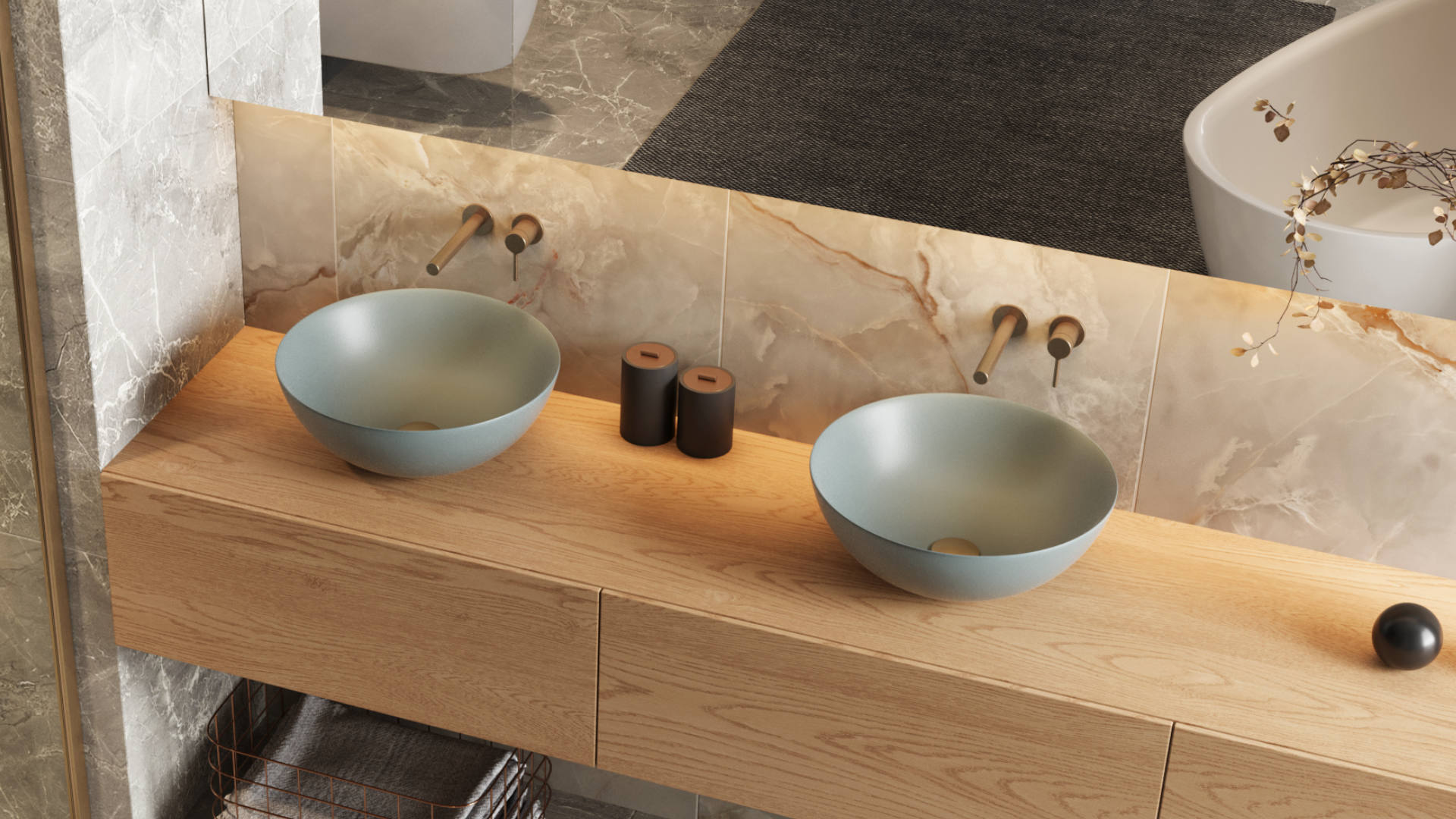 Excellent Pi bateria umywalkowa podtynkowa nikiel AREX.1214NB