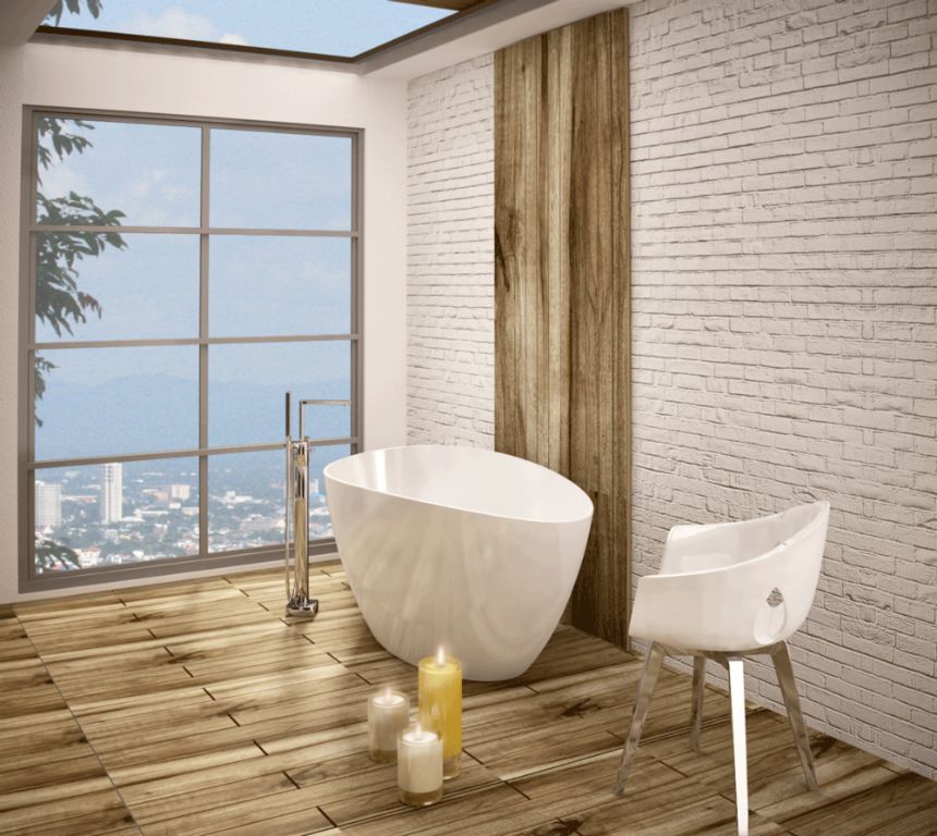 Sanitti Tre wanna wolnostojąca 153,6x80 cm biały połysk 11030000