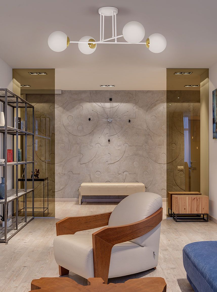 Kaja Elmo lampa podsufitowa 4x40 W biała-złota K-5313