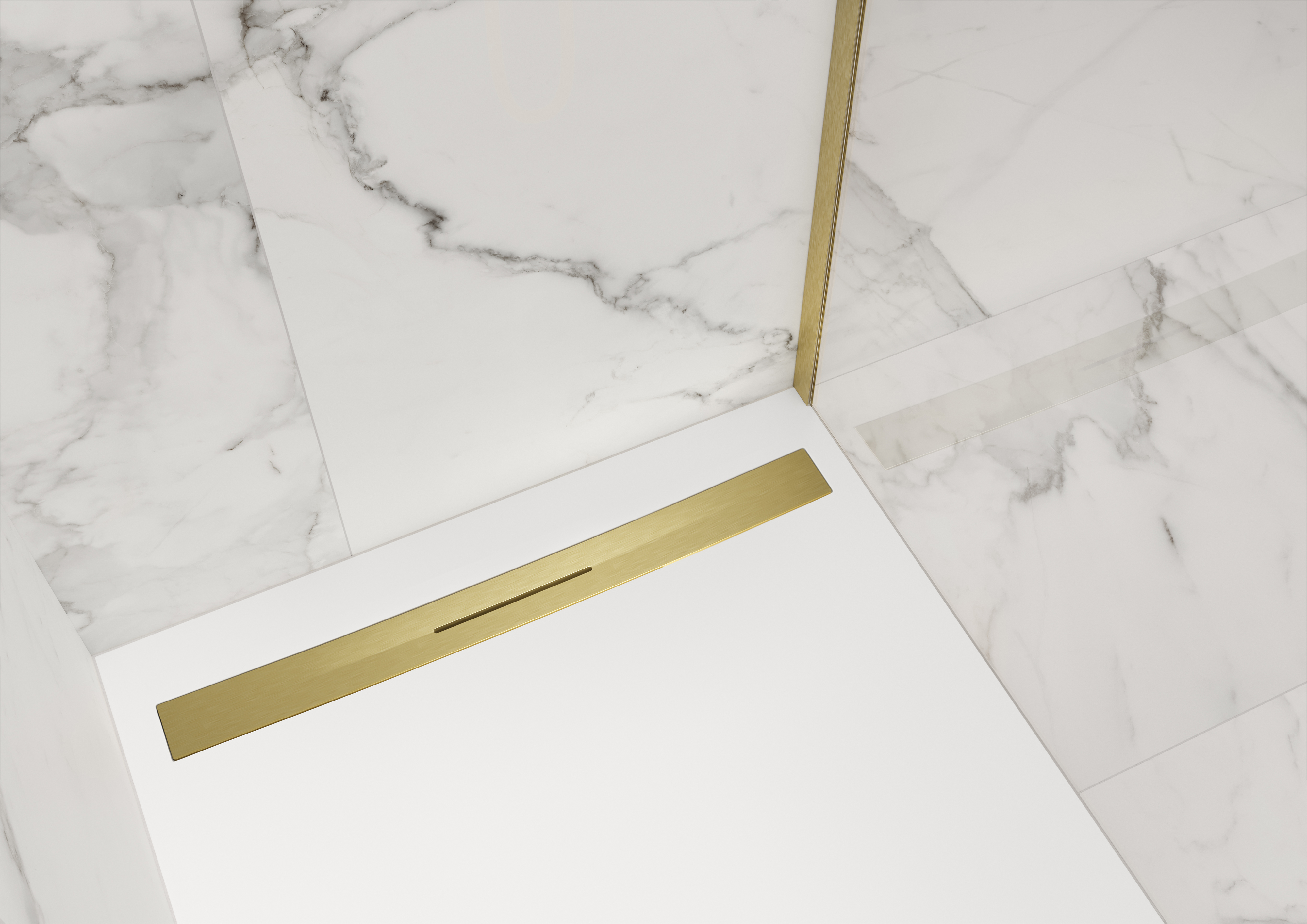 Meissen Keramik Kontra brodzik prostokątny z maskownicą 140x90 cm biały S207-013