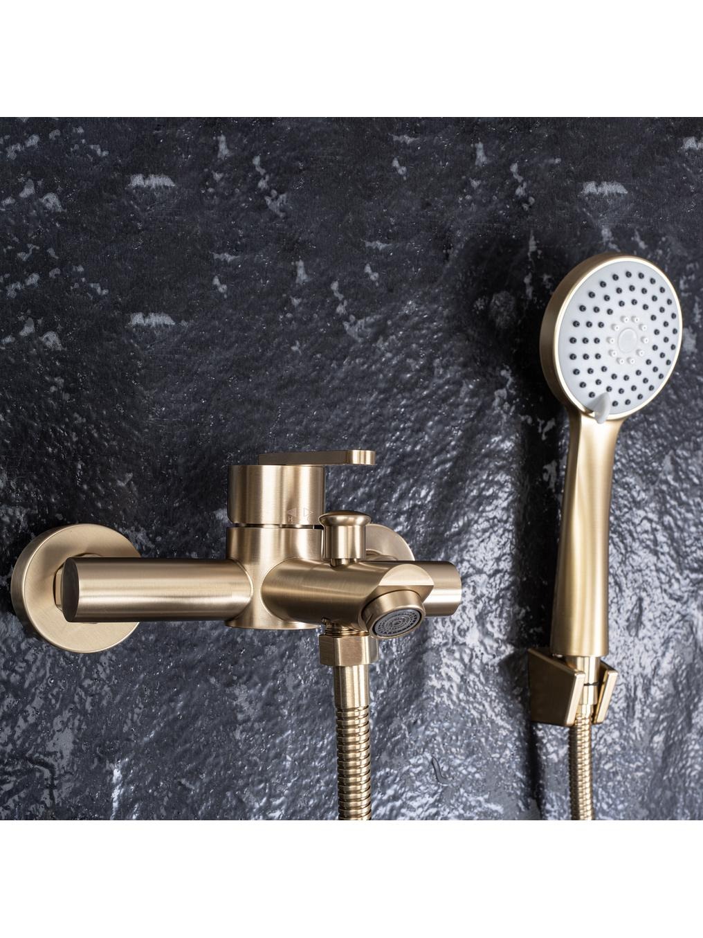 Rea Ontario bateria wannowo-prysznicowa ścienna złota REA-B5513