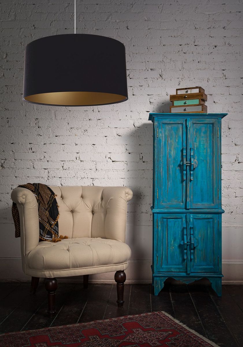 BPS Koncept Standard HomeLight lampa wisząca 1x60 W czarna-złota 010-009-50