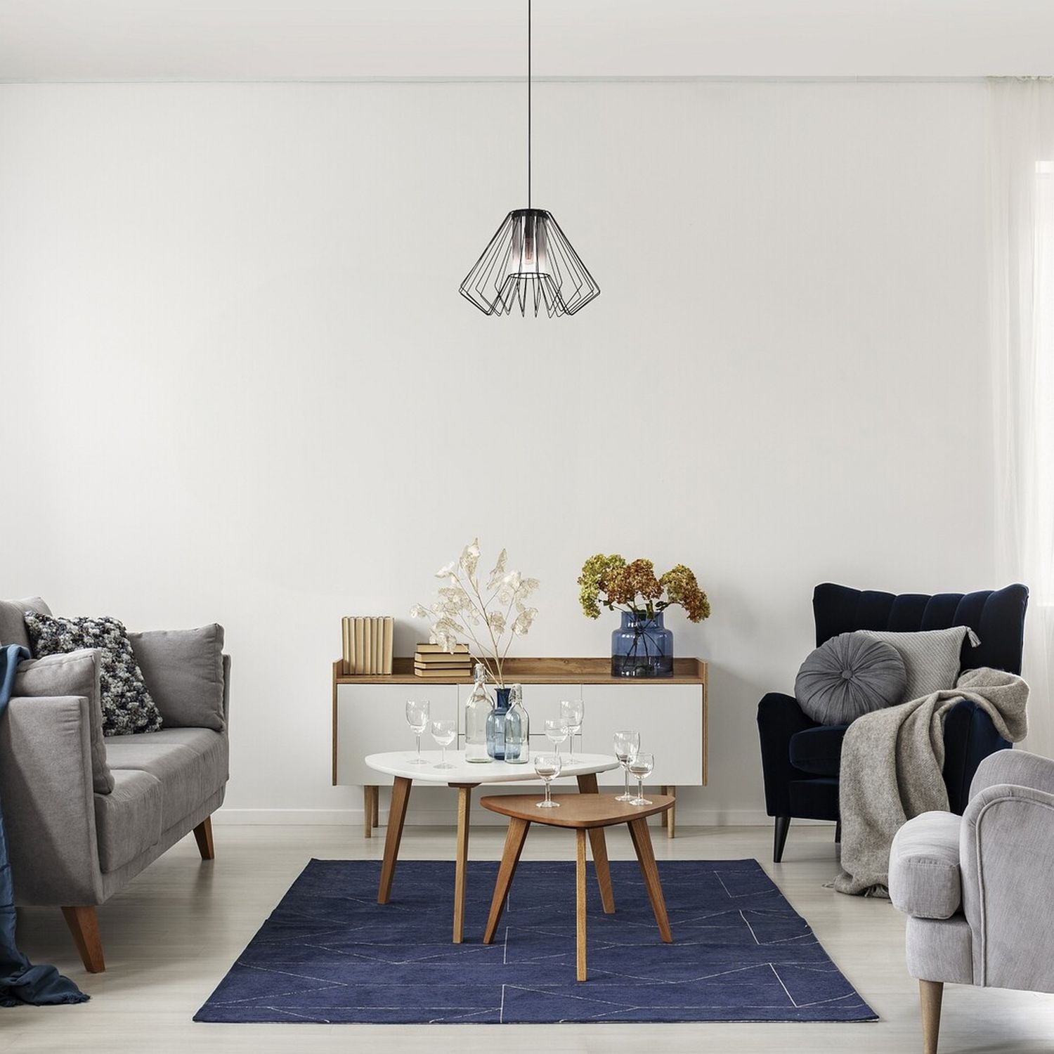 Rabalux Emerencia lampa wisząca 1x40 W czarna-przydymiona 72372