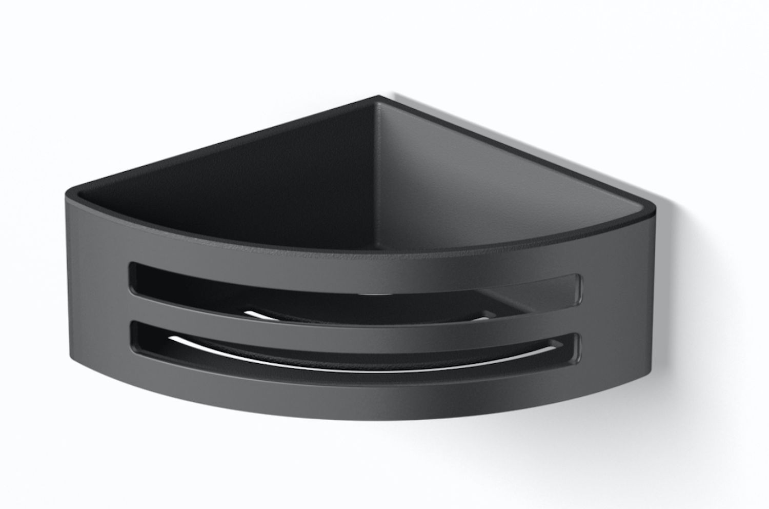 Stella koszyk łazienkowy ścienny narożny czarny mat 16.038-BB