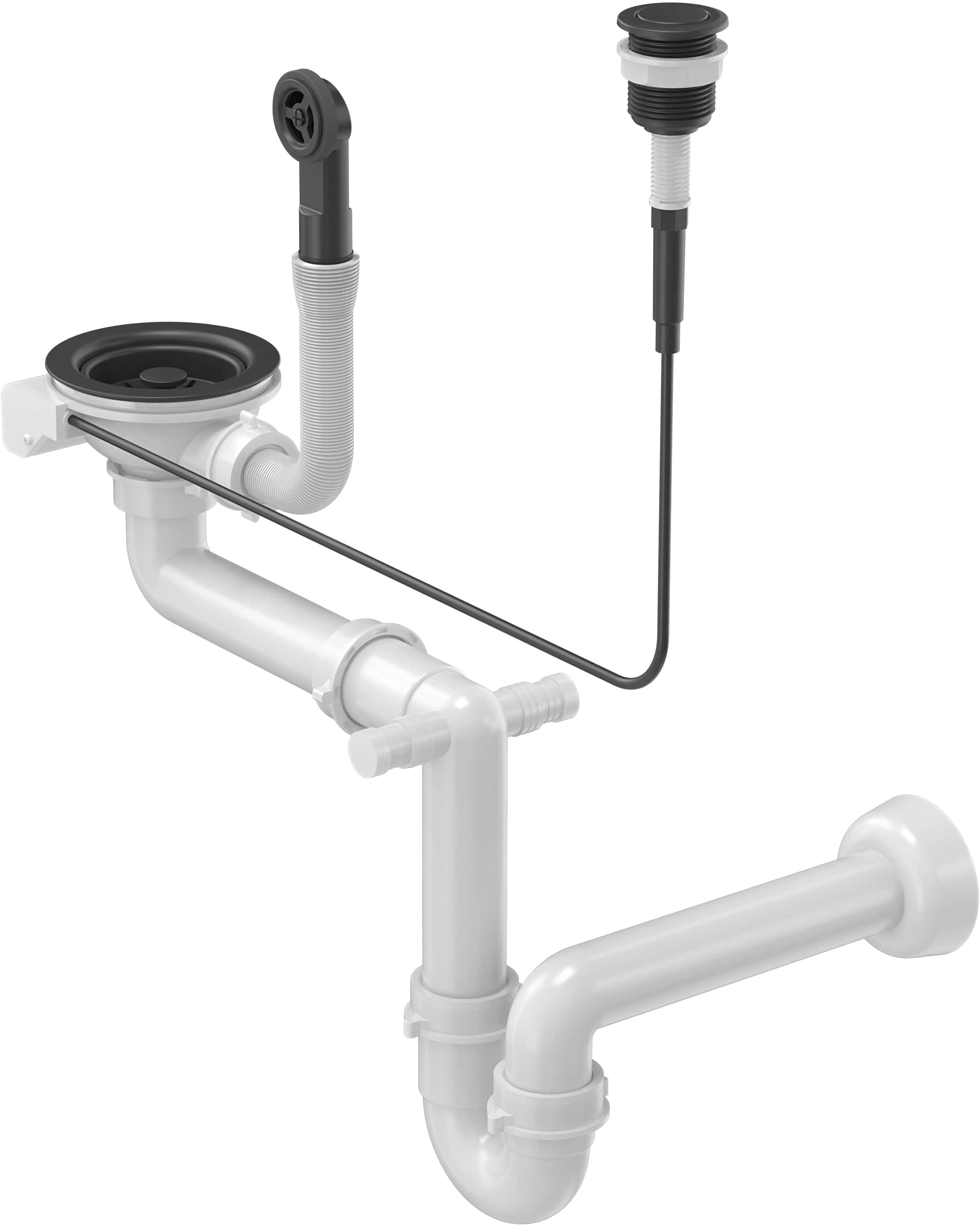 Quadron Save Space Power color syfon zlewozmywakowy 1-komorowy 3,5'' pure carbon OP1SS3