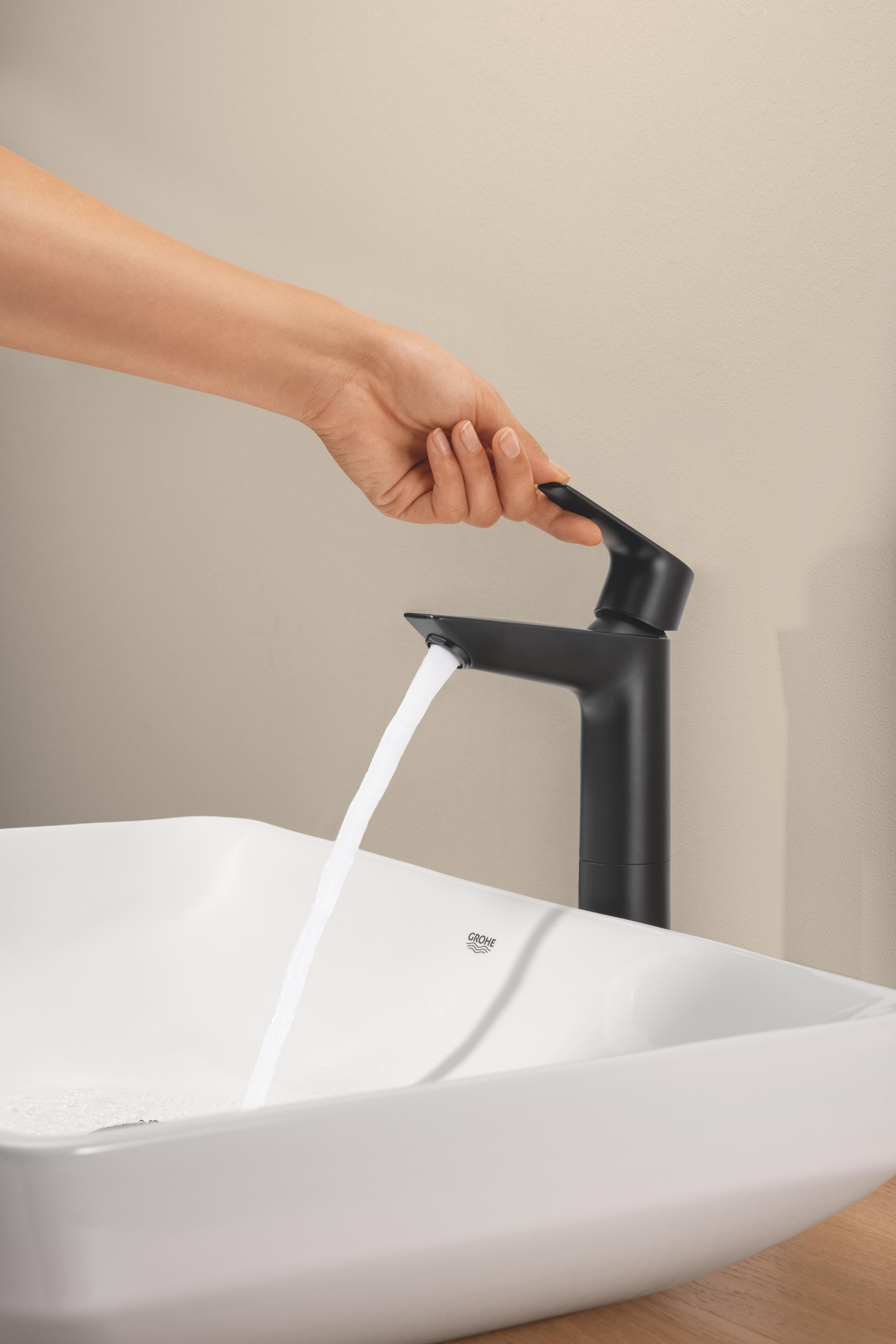 Grohe Start Edge bateria umywalkowa stojąca wysoka czarna 237772431 - Wysyłka w 24h