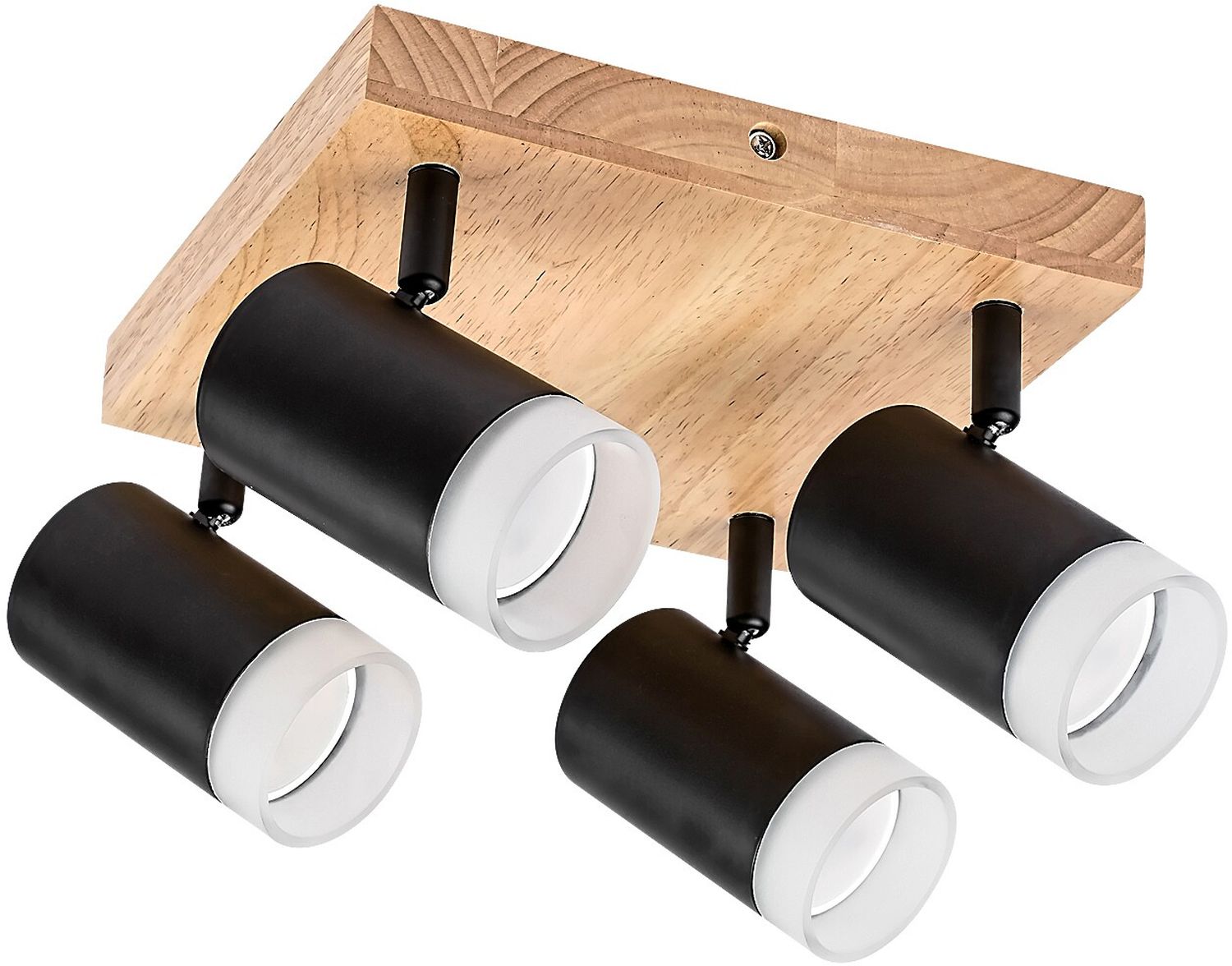 Rabalux Toras lampa podsufitowa 4x5W czarny/drewno 73124