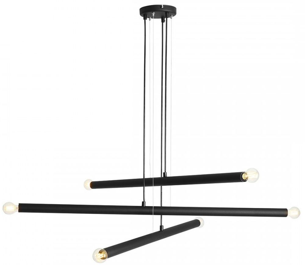 Aldex Tubo 6 lampa wisząca 6x40W czarna 1072K1