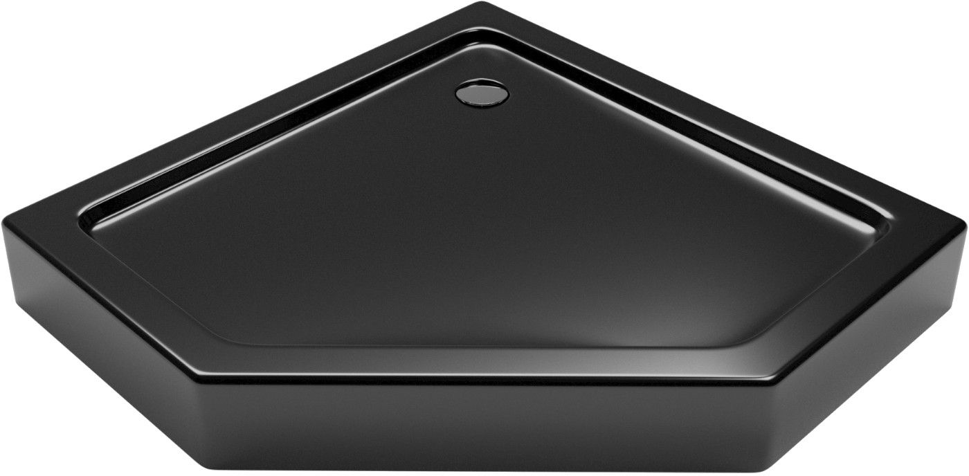 Sea-Horse brodzik 80x80 cm pięciokątny czarny BKB023PKB