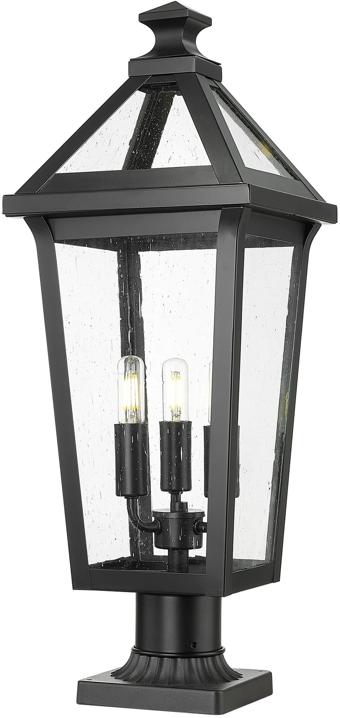CosmoLight Zurich lampa stojąca zewnętrzna 3x40W czarny mat F03647BK