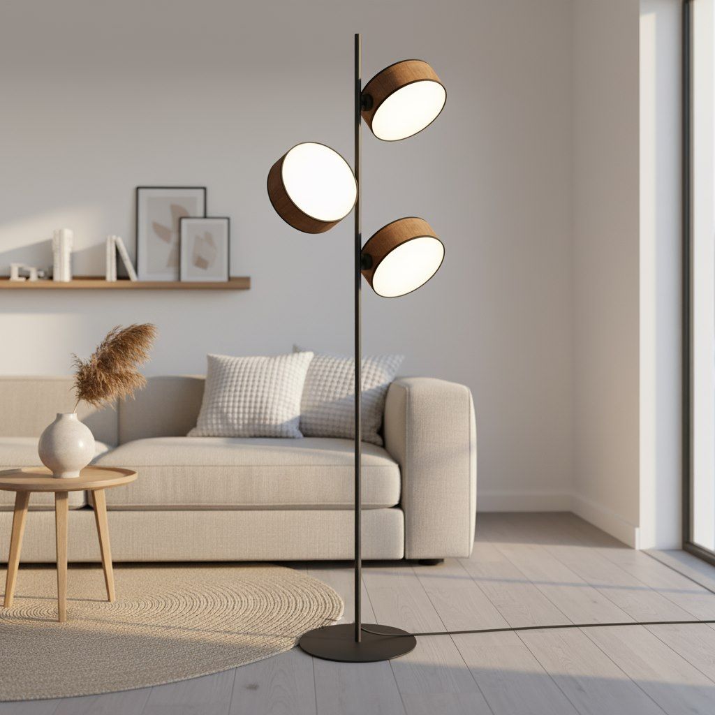 Emibig Drumz lampa stojąca 3x10 W brązowa 1563/LP3