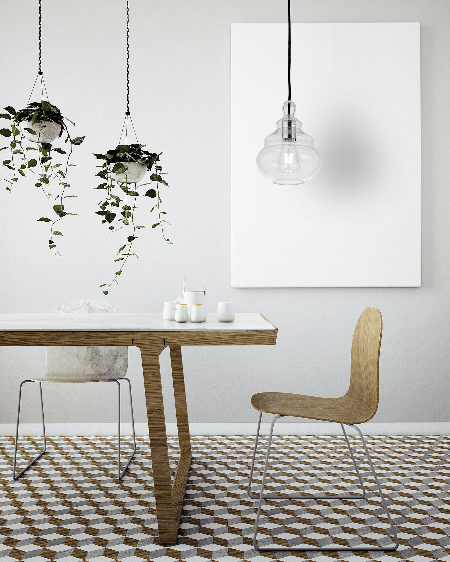 Miloox Adone lampa wisząca 1x40W przezroczysta/czarna 1744.14